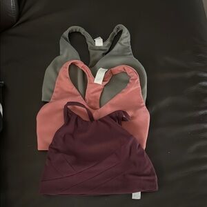 Women's Intimates Racerback Bralette Set - Green, Pink, and Purple